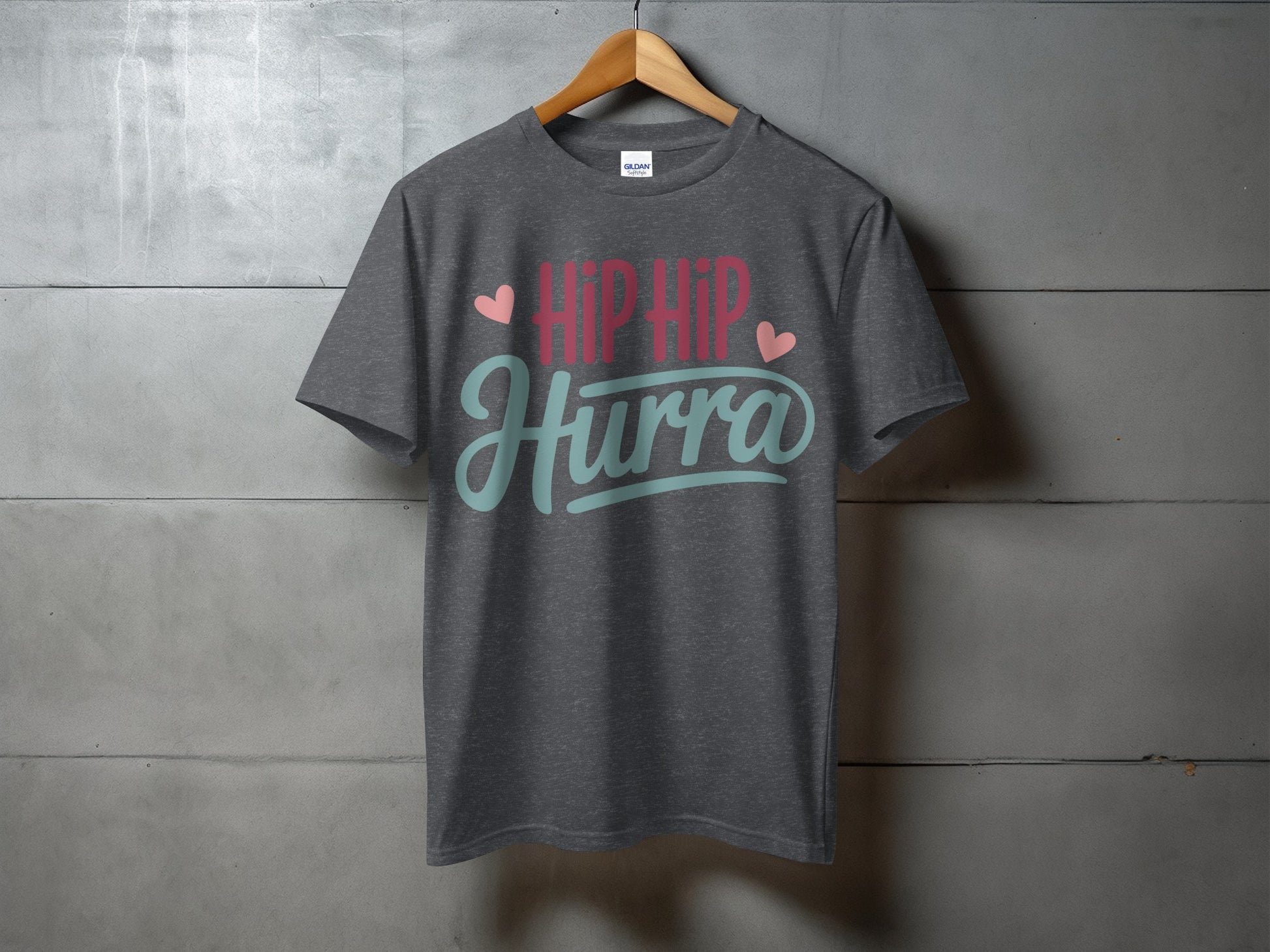 Hip Hip Hurra Graphic Design T-Shirt