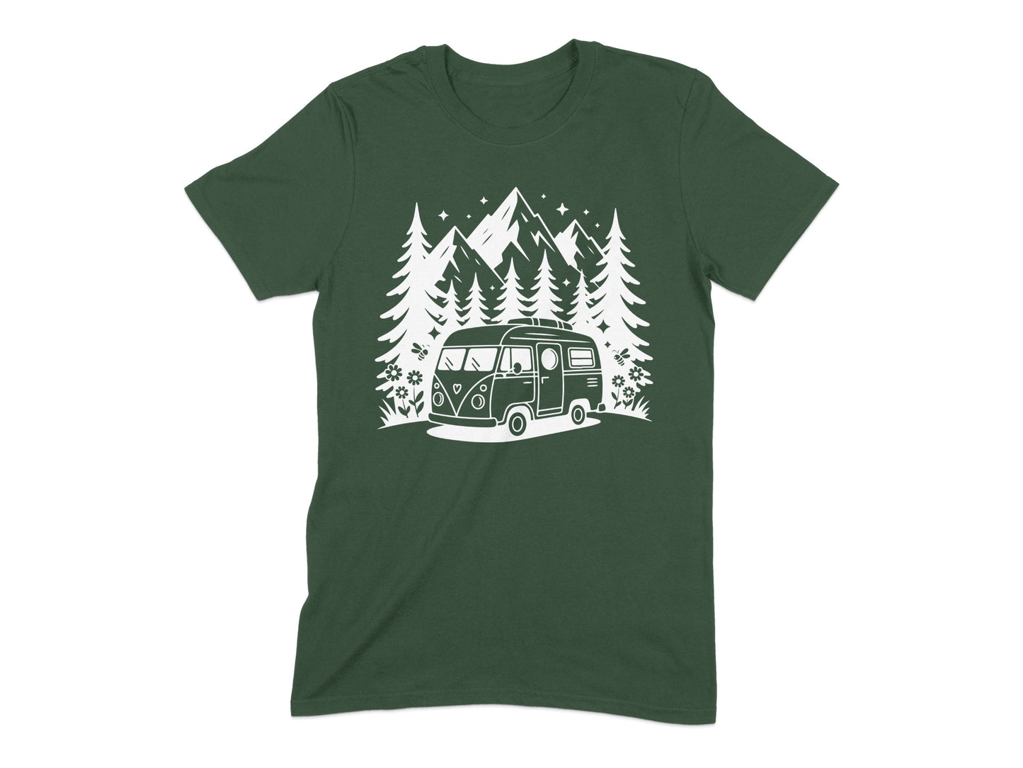 Vintage Van Adventure Scenic Mountain T-Shirt