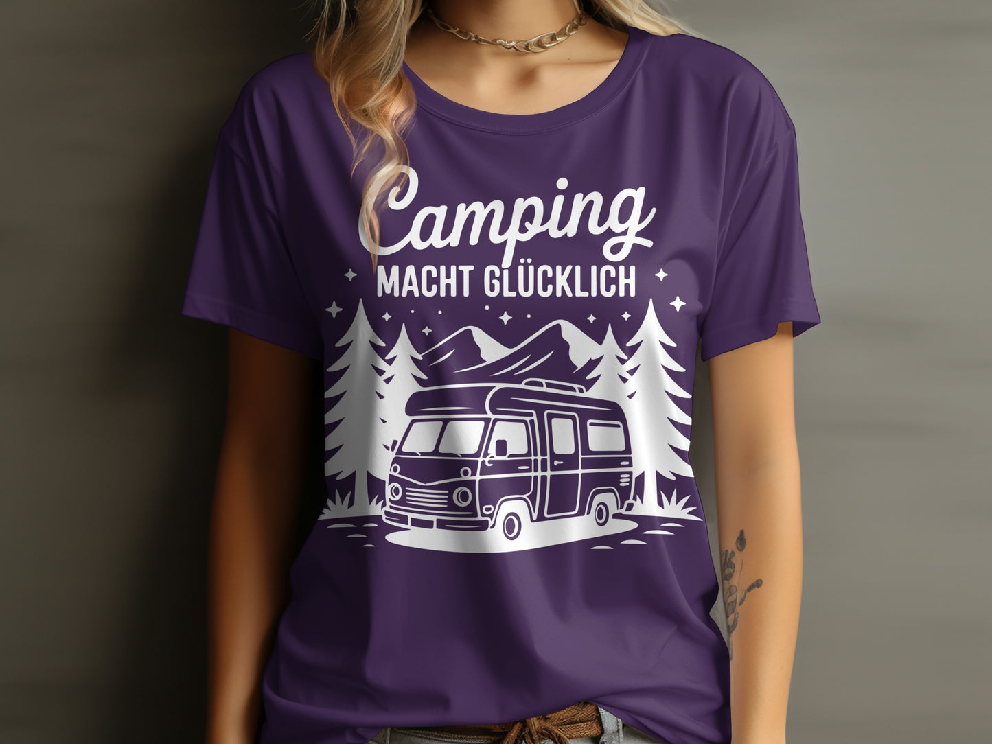 Camping Macht Glücklich Scenic Graphic Tee