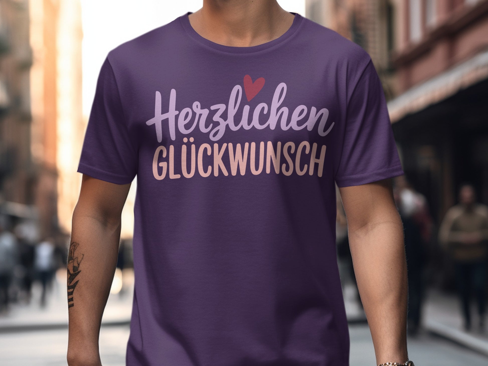 Herzlichen Glückwunsch printed t-shirt