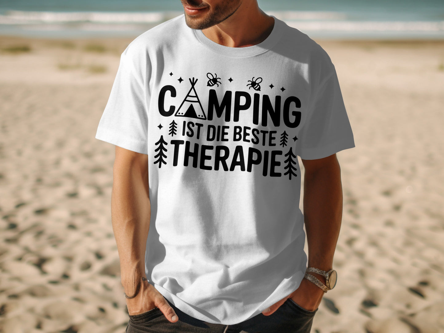 Camping Ist Die Beste Therapie T-Shirt