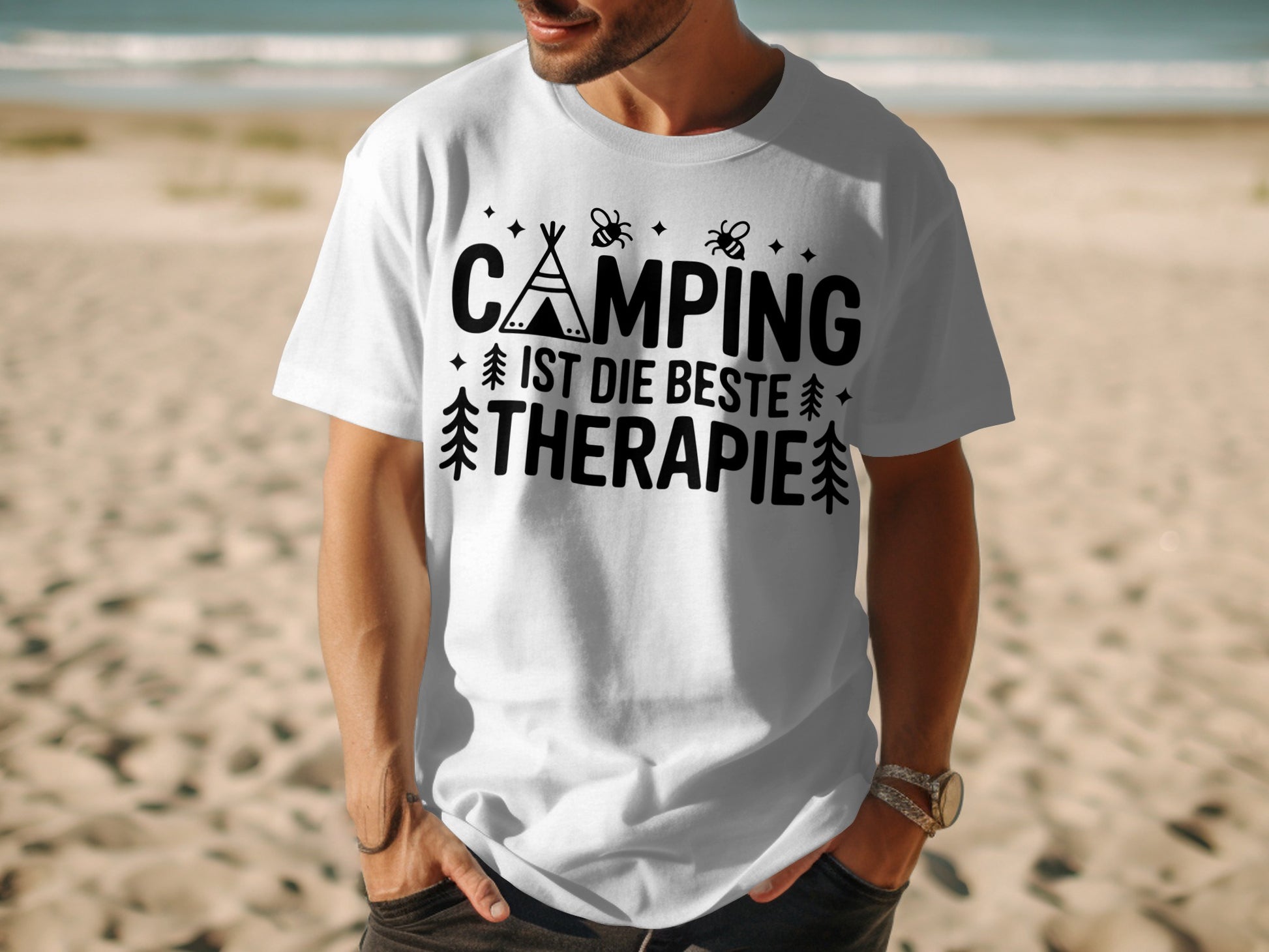 Camping Ist Die Beste Therapie T-Shirt