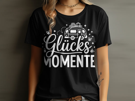 Glücksmomente graphic t-shirt for travel lovers