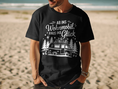 Ab ins Wohnmobil raus ins Glück graphic t-shirt