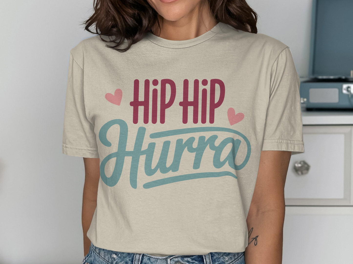 Celebratory Hip Hip Hurra Graphic Tee