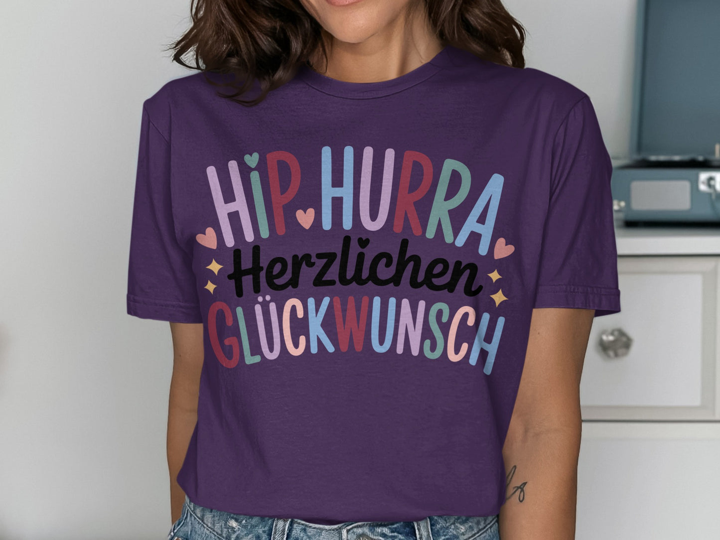Hip Hurra Herzlichen Glückwunsch T-shirt