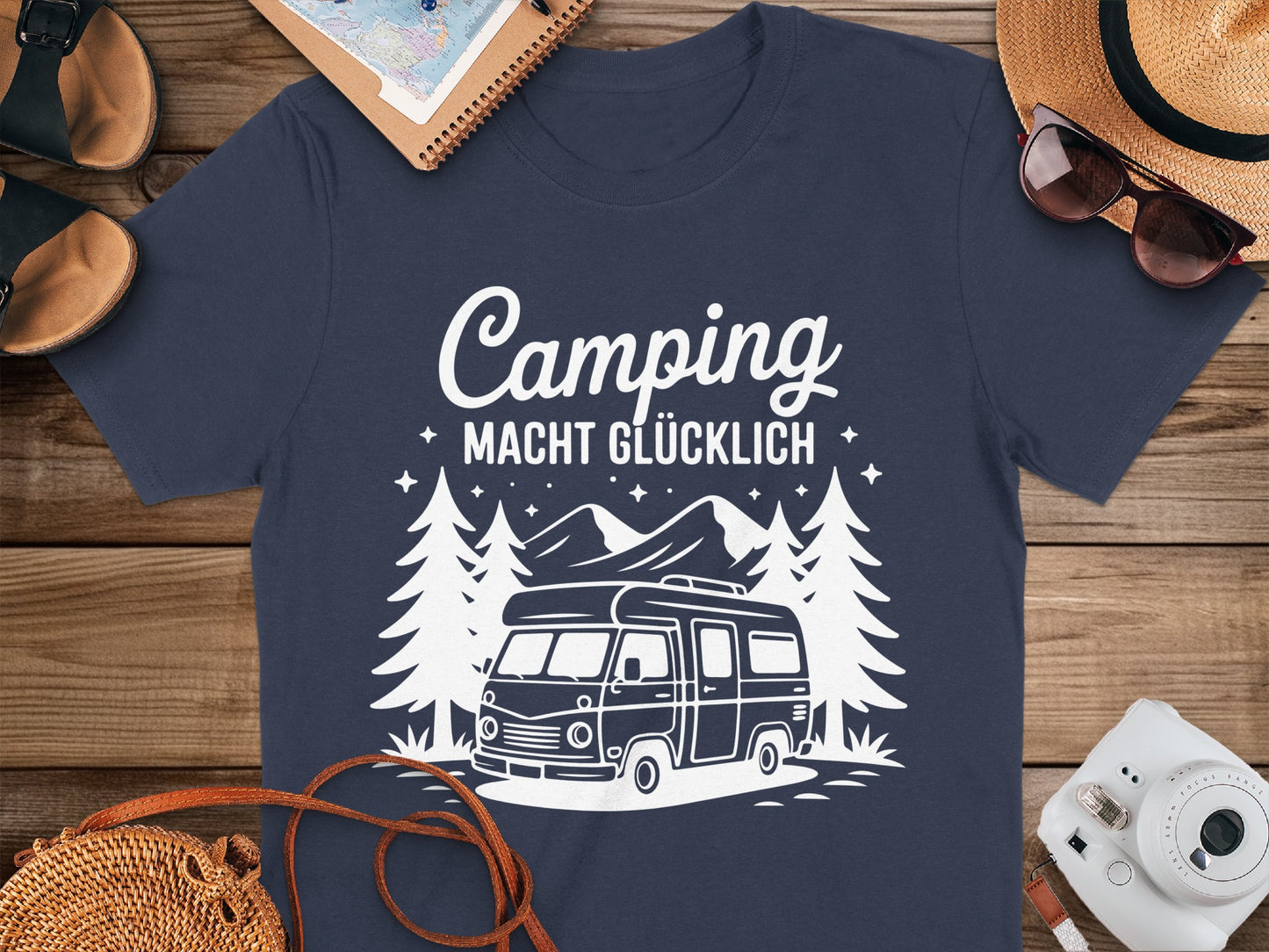 Camping Macht Glücklich T-shirt for Outdoor Enthusiasts