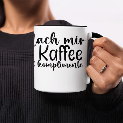 Lach mir Kaffee Tasse mit lustigem Zitat Becher