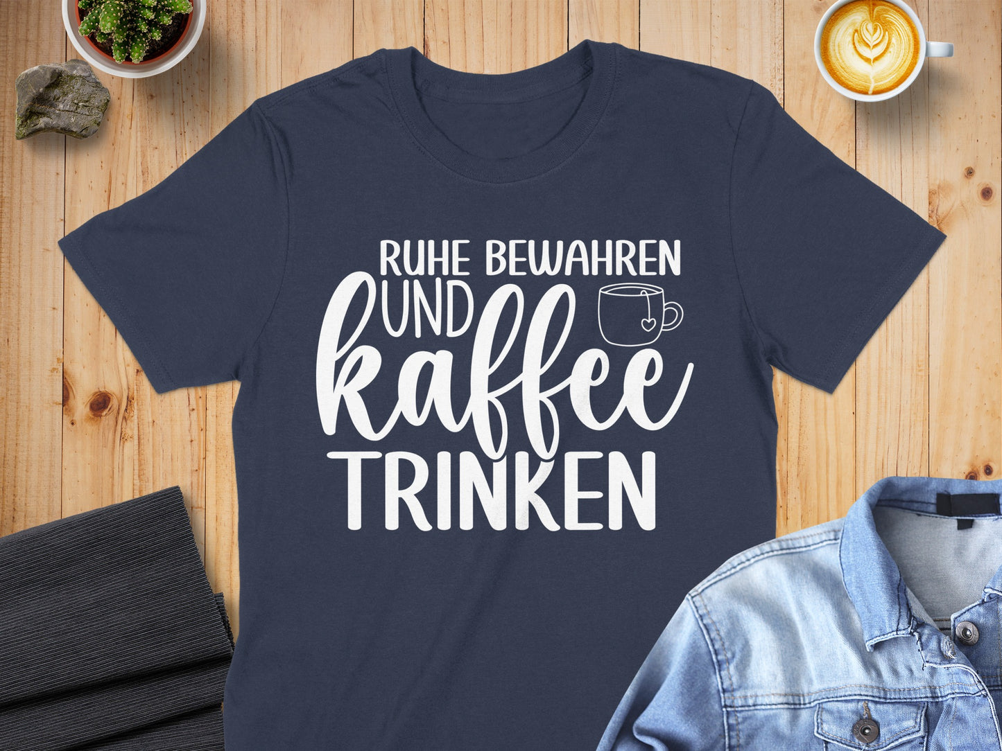 Ruhe bewahren und Kaffee trinken T-shirt product