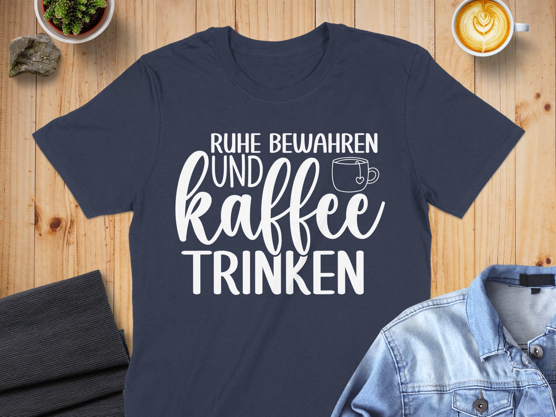 Ruhe bewahren und Kaffee trinken T-shirt product