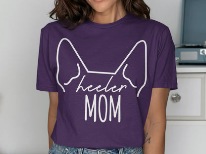 Heeler Mom Graphic Tee Shirt Dog Lover Apparel