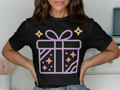 Stylish Gift Box Graphic Women's Crop Top