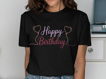 Happy Birthday Graphic Tee for Celebrations