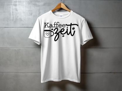 Kaffee Zeit Heart Mug Graphic White T-shirt