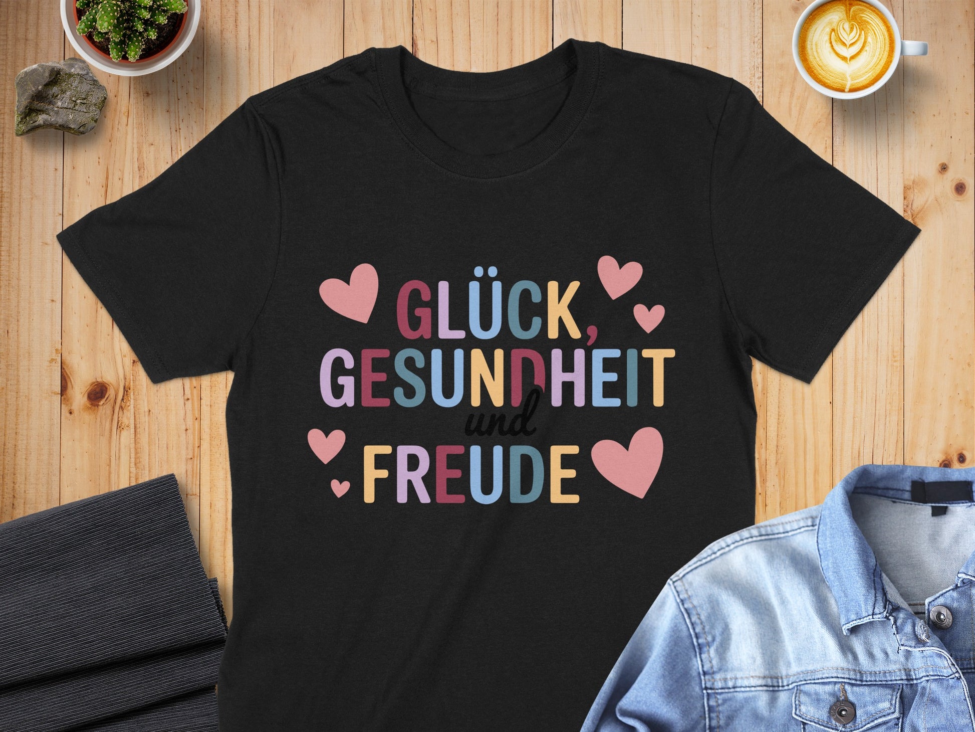 Glück Gesundheit und Freude T-shirt