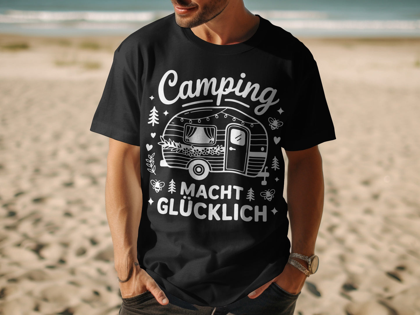 Camping Macht Glücklich Graphic T-shirt
