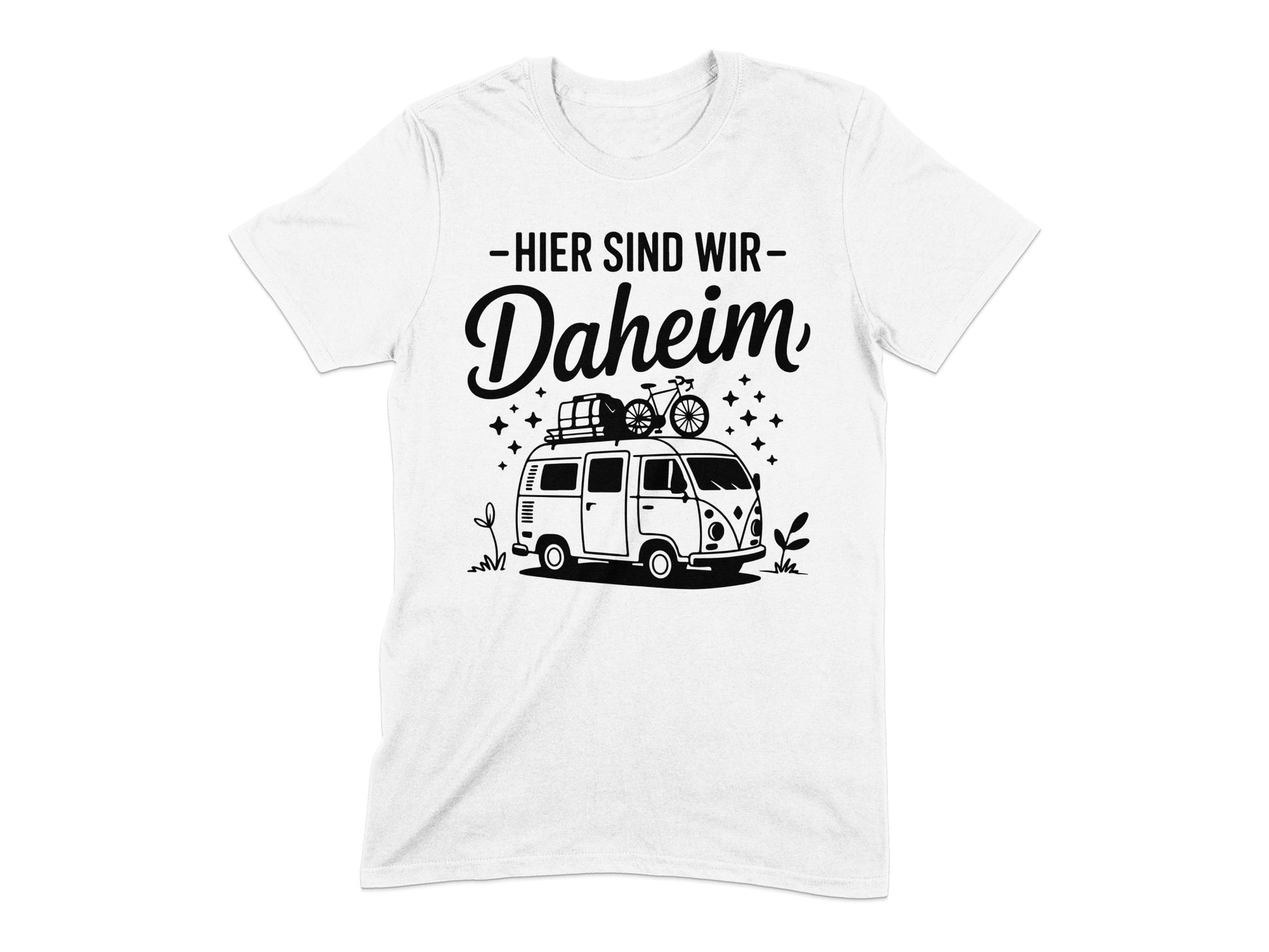 Hier Sind Wir Daheim Van Travel Adventure T-Shirt