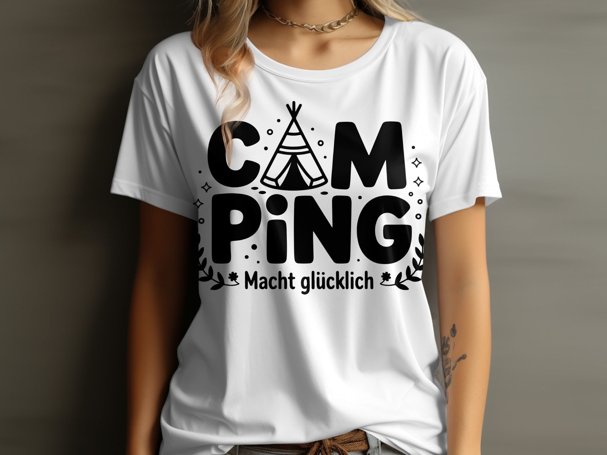 Camping Macht glücklich graphic tee