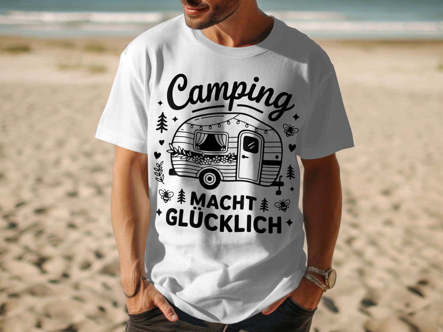 Camping Macht Glücklich Graphic Shirt Product