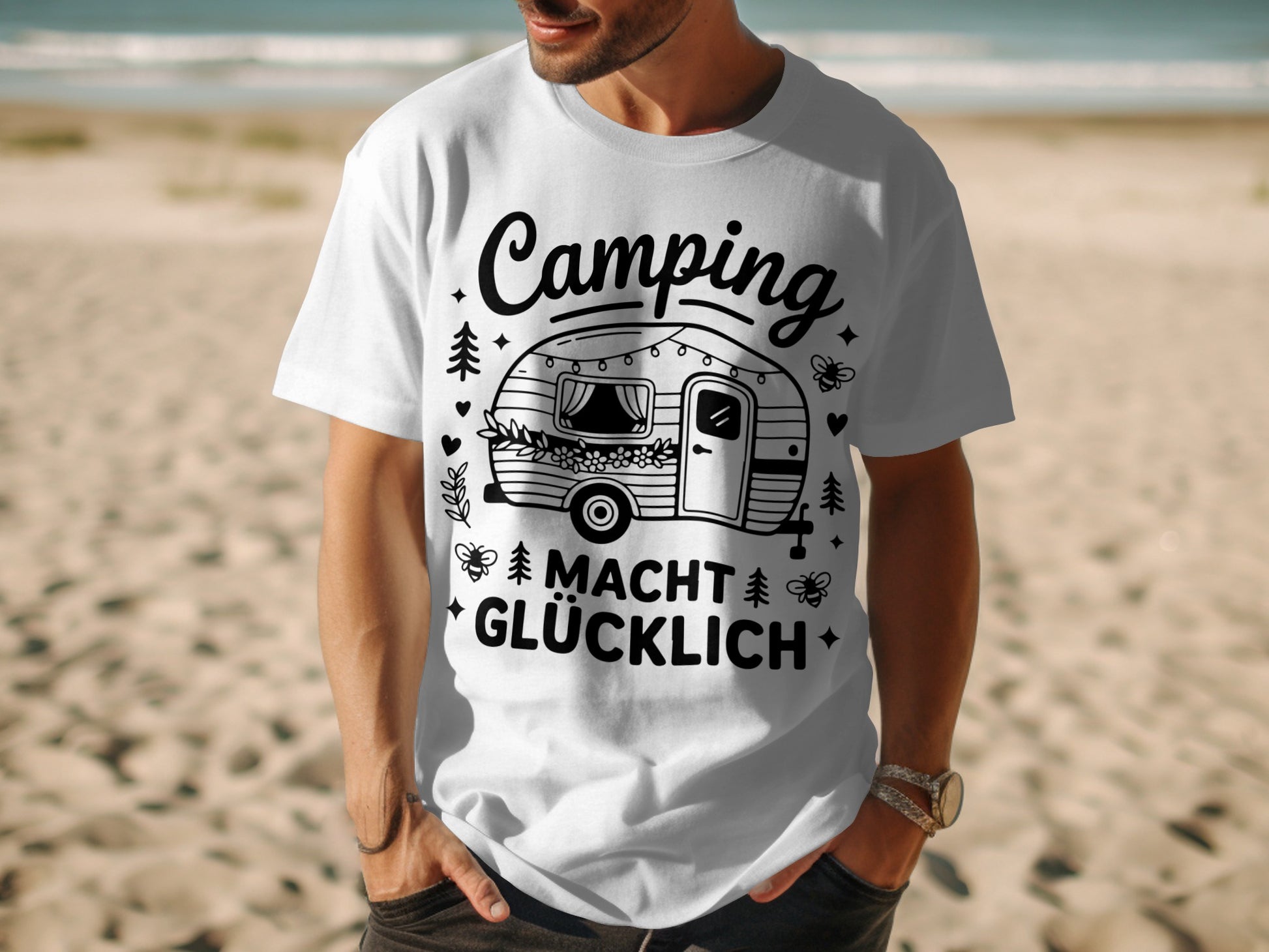 Camping Macht Glücklich Graphic Shirt Product