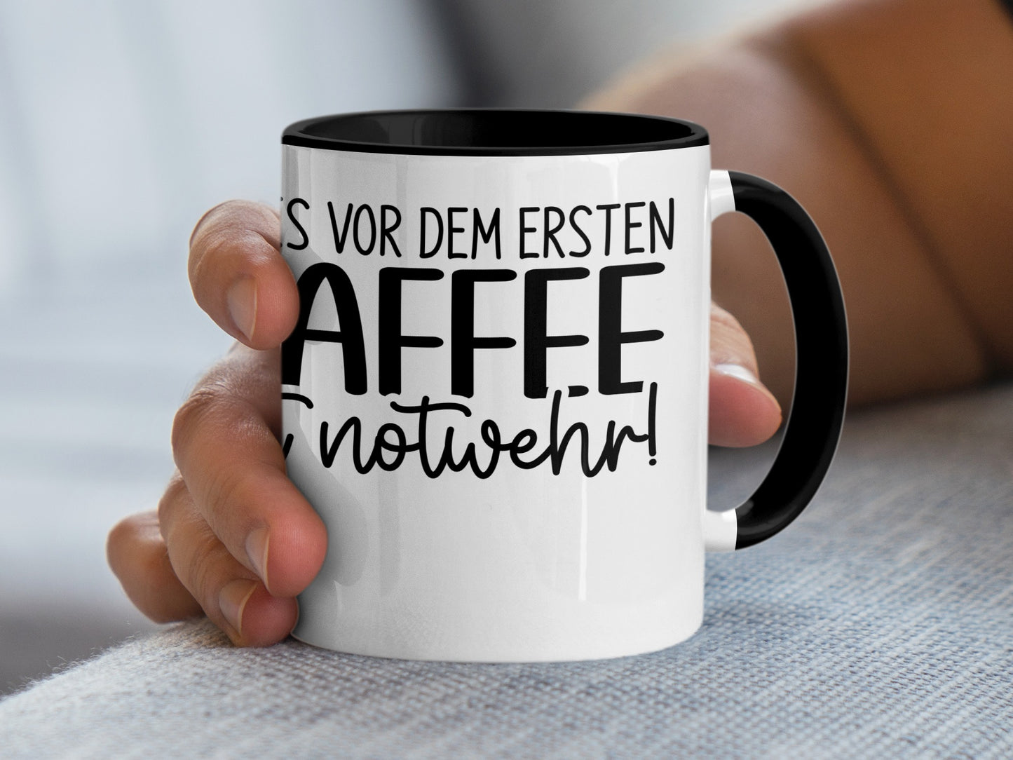 Humorvolle Tasse mit lustigem Kaffee Spruch Produkt