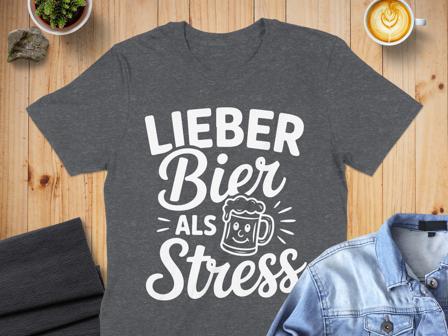 Lieber Bier Als Stress Graphic Tee Shirt