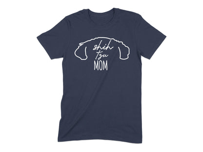 Shih Tzu Mom Graphic T-Shirt Dog Lover Apparel