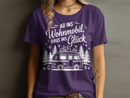 Reisen und Glück Camping Abenteuer Shirt