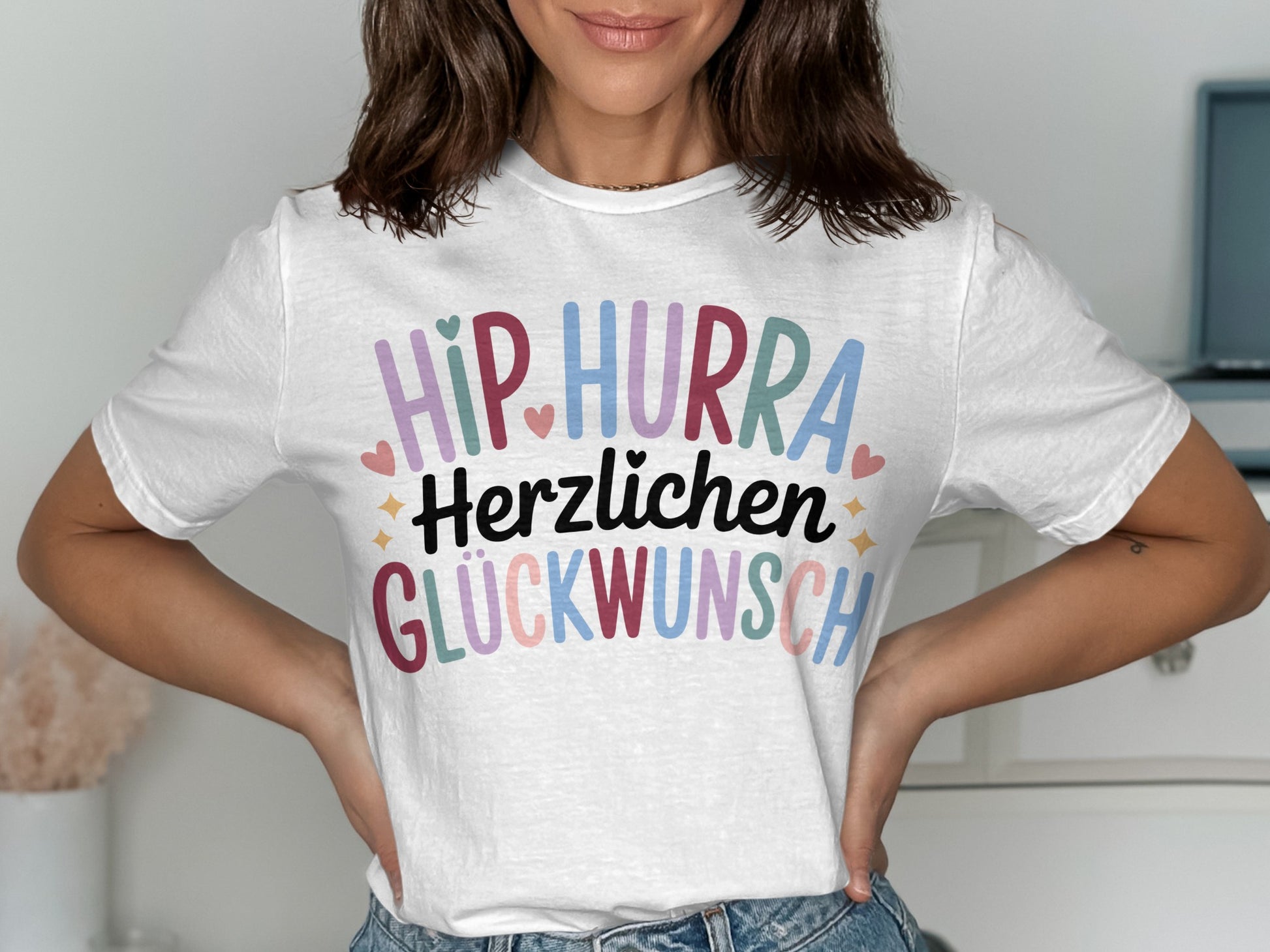 Hip Hurra Herzlichen Glückwunsch T-shirt