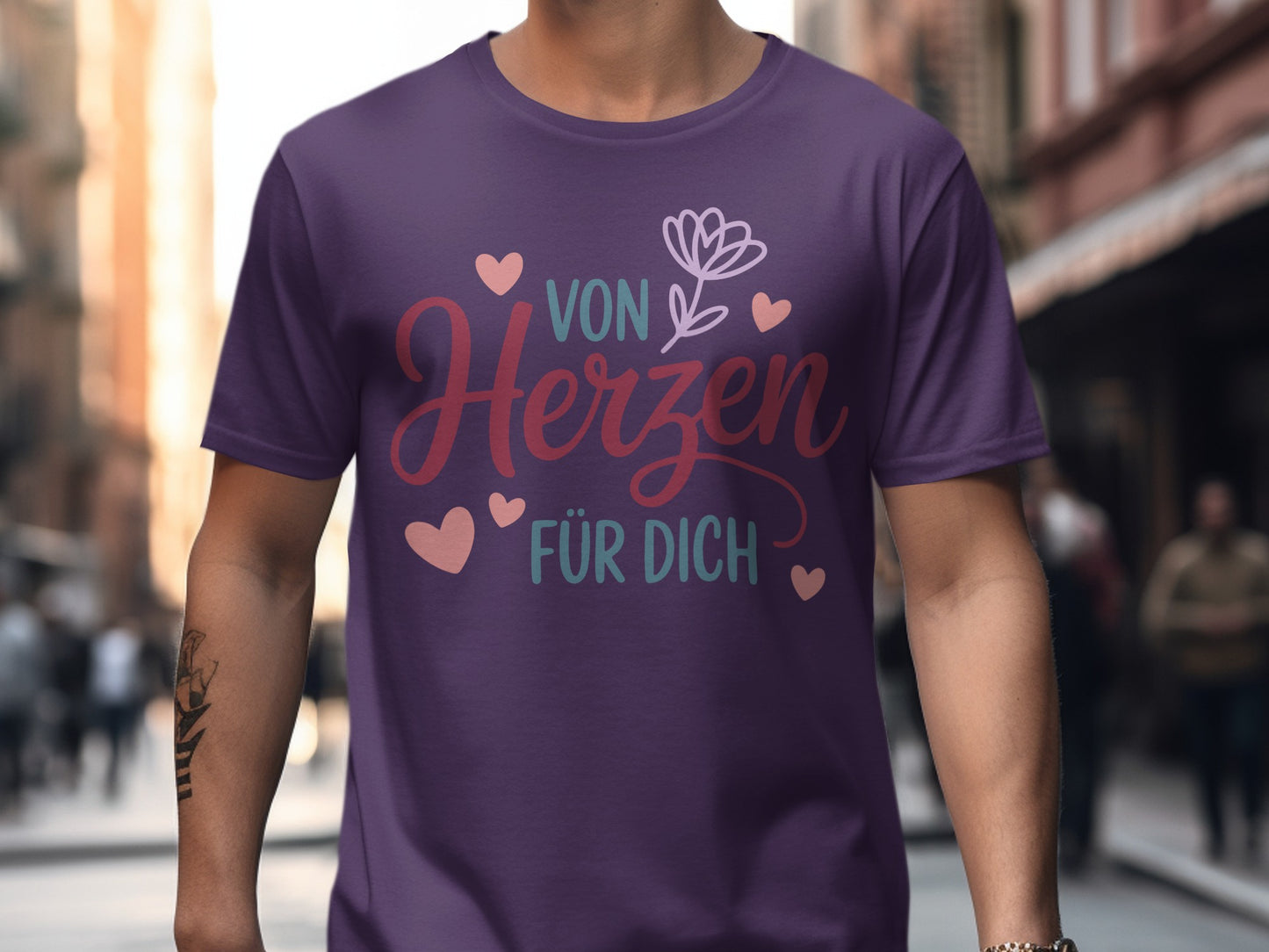 Von Herzen Für Dich Purple T-Shirt Product