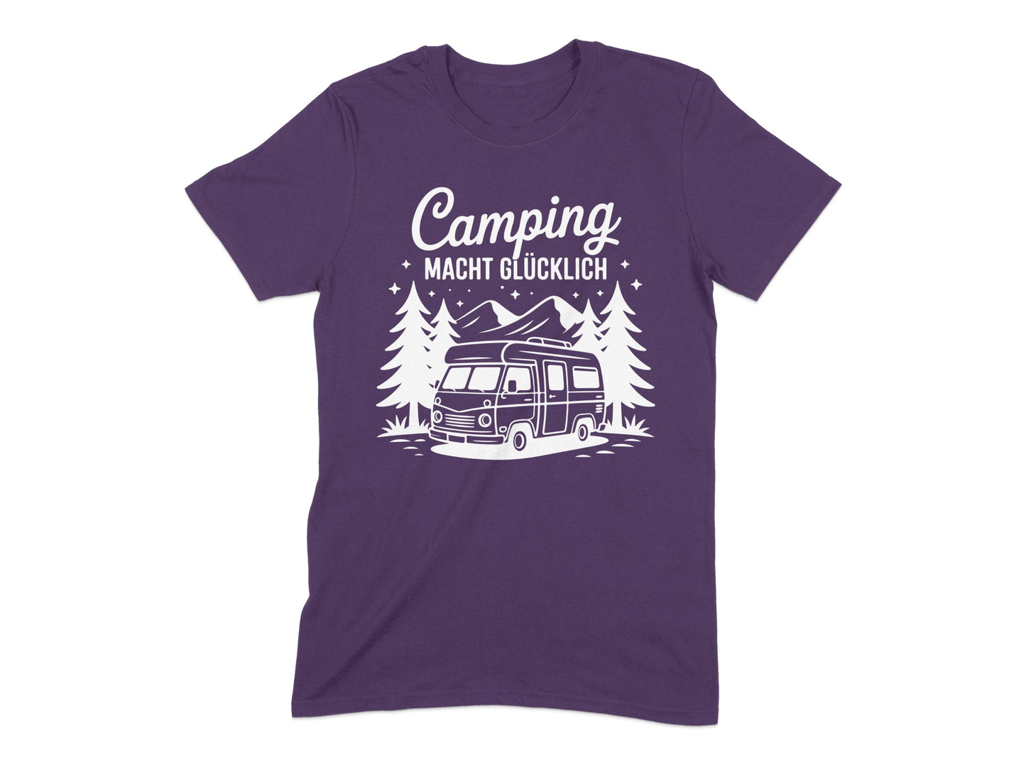 Camping Macht Glücklich Purple T-shirt