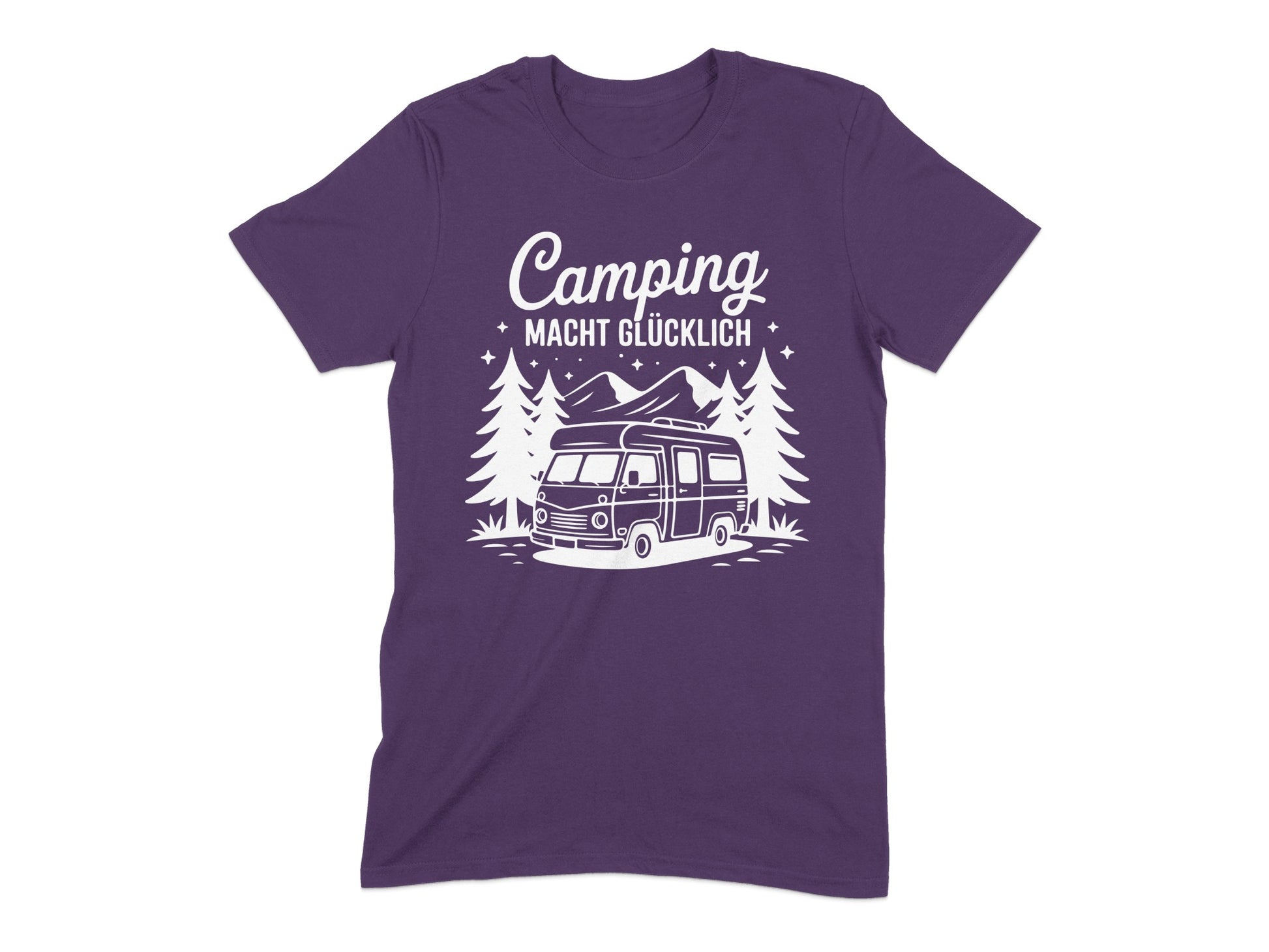 Camping Macht Glücklich Purple T-shirt