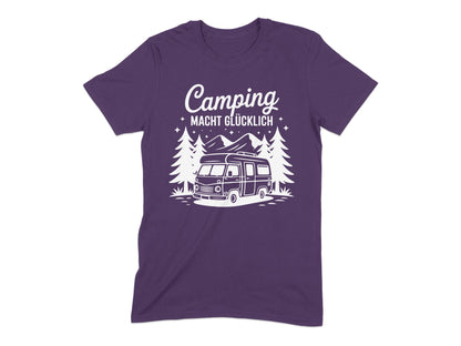 Camping Macht Glücklich Purple T-shirt