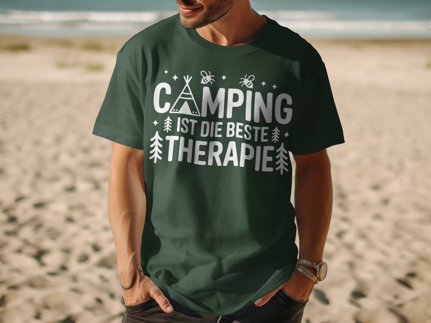 Camping Ist Die Beste Therapie T-shirt