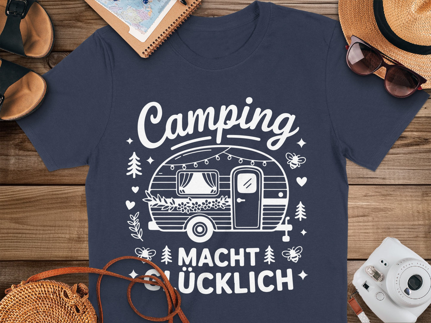 Camping Macht Glucklich Caravan Graphic T-Shirt