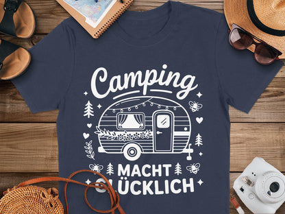 Camping Macht Glucklich Caravan Graphic T-Shirt