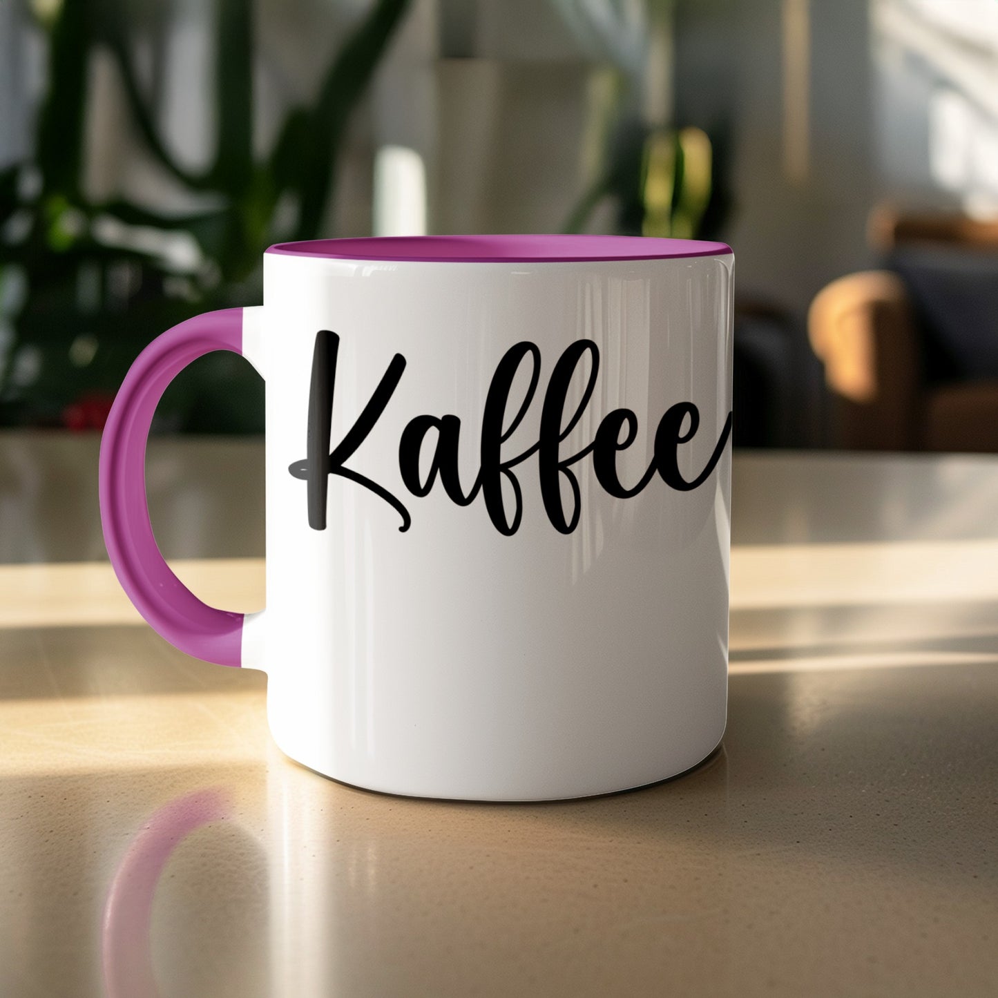 Stylish White and Pink Kaffee Mug for Coffee Lovers