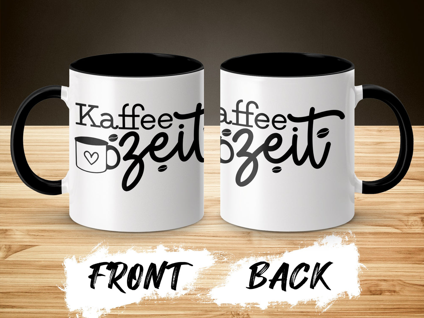 Kaffee Zeit Coffee Mug with Black Interior