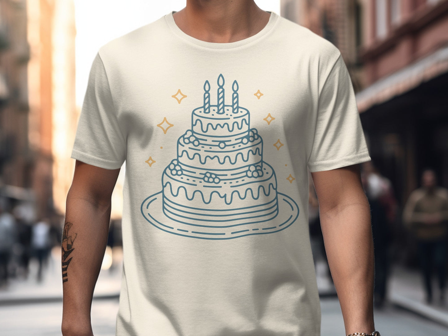 Birthday Cake Design T-Shirt for Celebrations