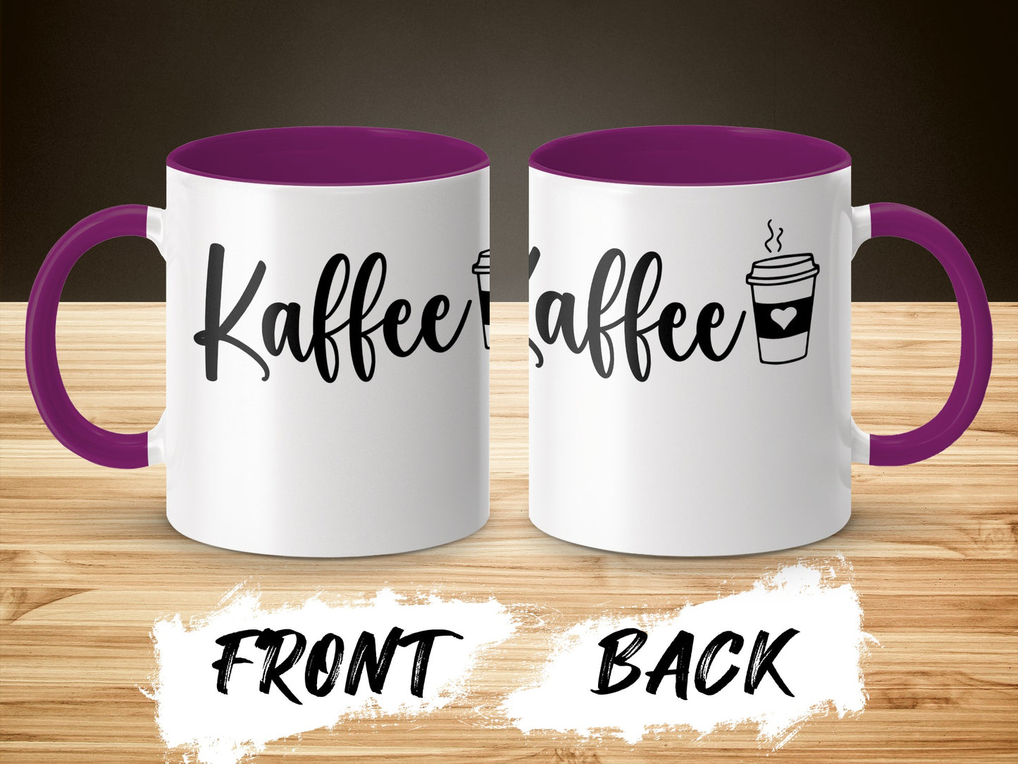 Kaffee Front Back Design Mug for Coffee Lovers