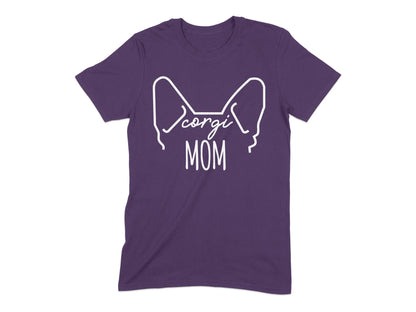 Corgi Mom T-Shirt with Dog Ears Design for Pet Lovers