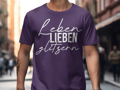 Leben Lieben Glitzern Graphic Shirt