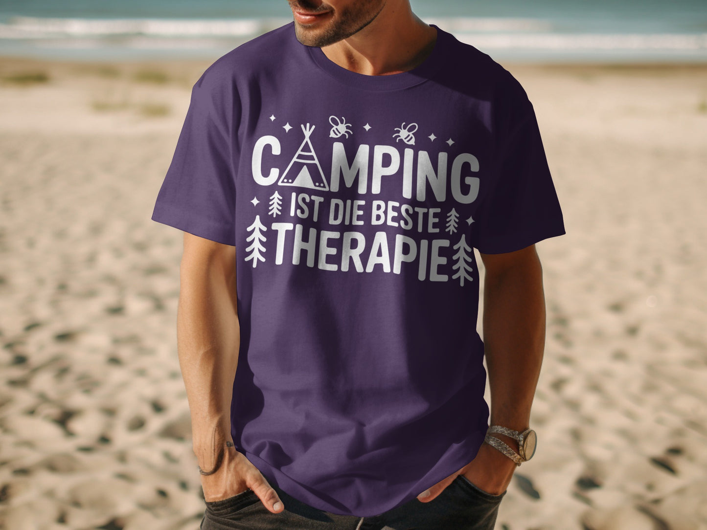 Camping ist Die Beste Therapie T-shirt
