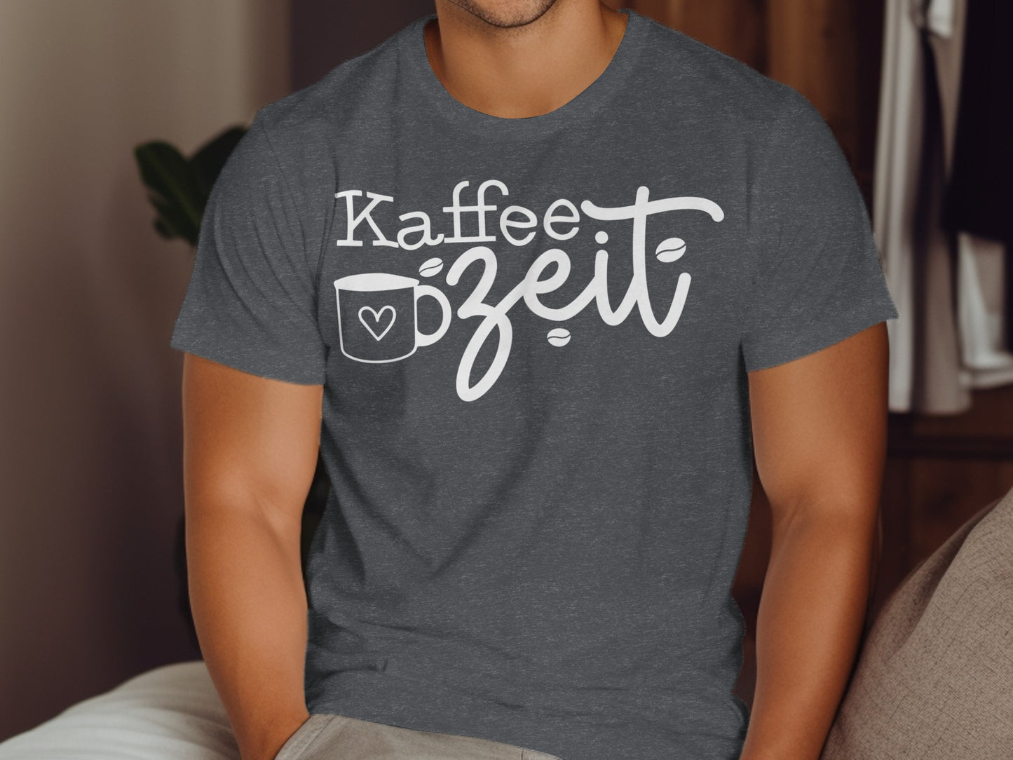 Kaffee Zeit Handwritten Style T-Shirt for Coffee Lovers