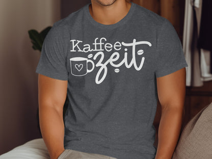 Kaffee Zeit Handwritten Style T-Shirt for Coffee Lovers