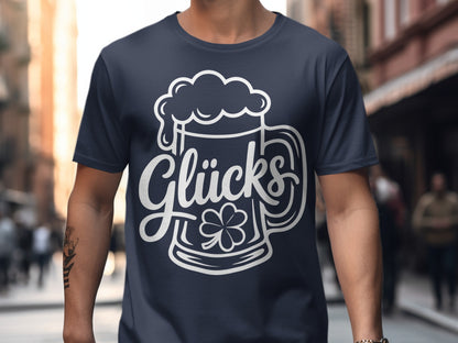 Glücks Beer Mug with Clover Image T-Shirt