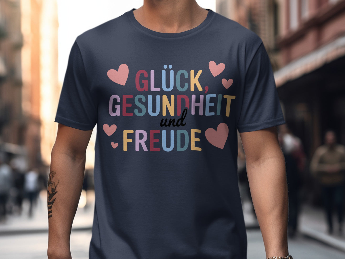 Glück Gesundheit und Freude T-Shirt