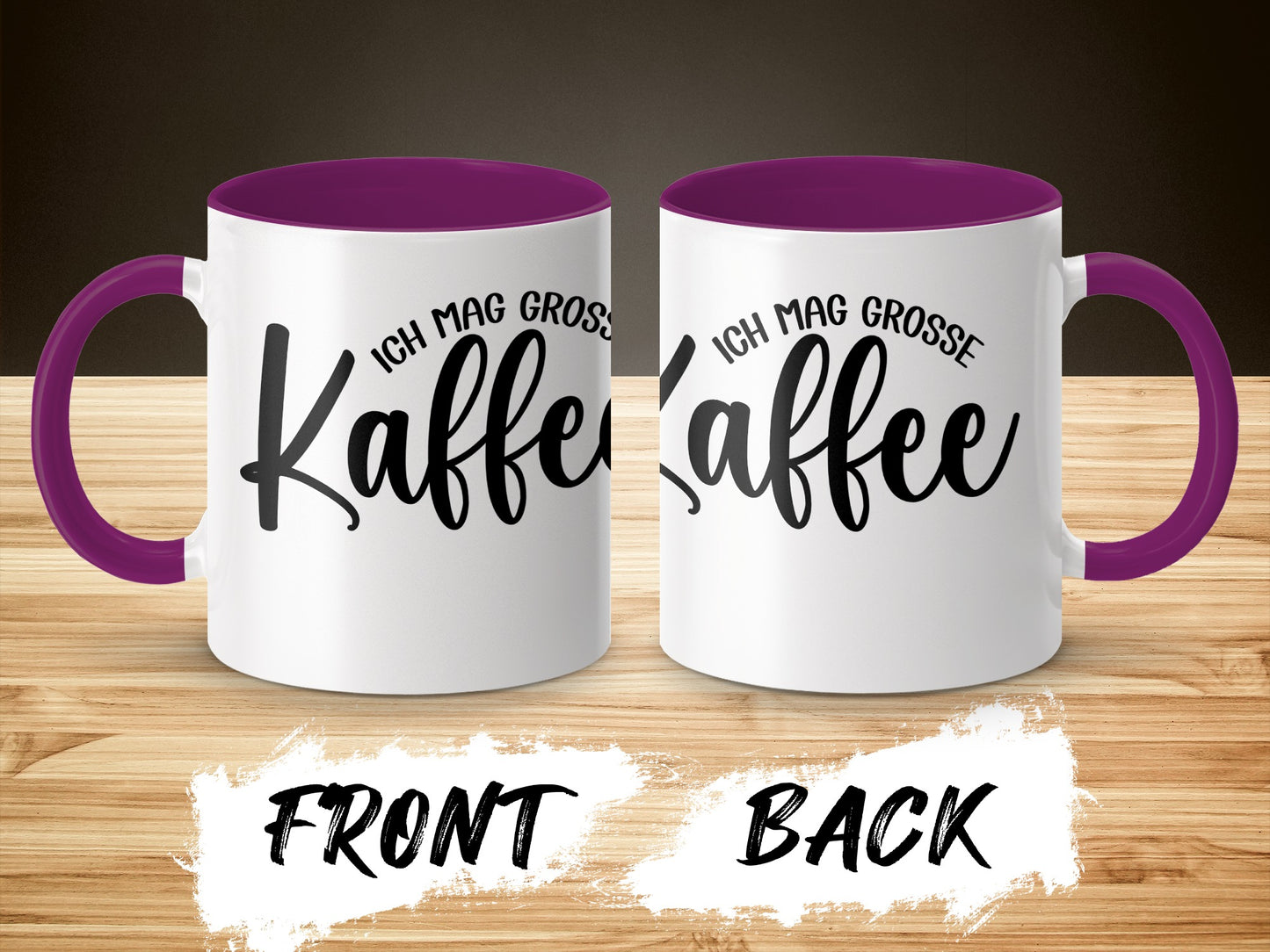 ICH MAG GROSSE KAFFEE Front and Back Coffee Mug