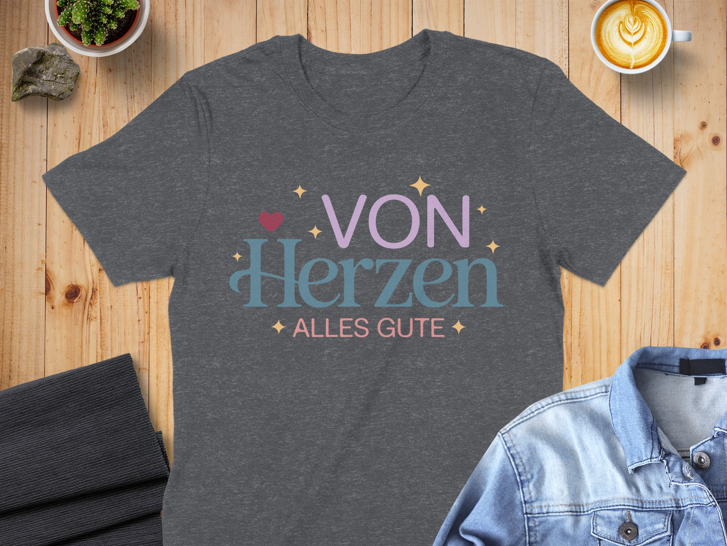 Von Herzen Alles Gute Colorful Graphic Shirt
