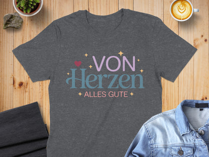 Von Herzen Alles Gute Colorful Graphic Shirt